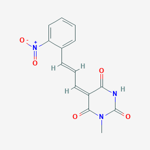 molecular formula C14H11N3O5 B4573247 1-甲基-5-[3-(2-硝基苯基)-2-丙烯-1-亚甲基]-2,4,6(1H,3H,5H)-嘧啶三酮 