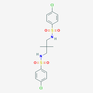 molecular formula C17H20Cl2N2O4S2 B457325 N,N'-(2,2-dimethylpropane-1,3-diyl)bis(4-chlorobenzenesulfonamide) 