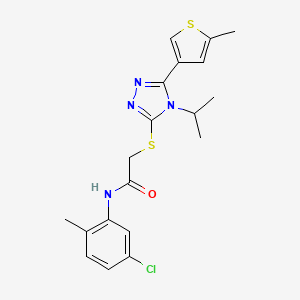 molecular formula C19H21ClN4OS2 B4573255 N-(5-CHLORO-2-METHYLPHENYL)-2-{[4-ISOPROPYL-5-(5-METHYL-3-THIENYL)-4H-1,2,4-TRIAZOL-3-YL]SULFANYL}ACETAMIDE 