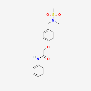 molecular formula C18H22N2O4S B4573260 2-(4-{[methyl(methylsulfonyl)amino]methyl}phenoxy)-N-(4-methylphenyl)acetamide 