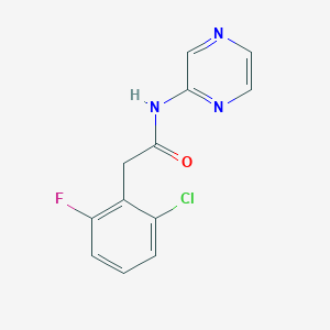 molecular formula C12H9ClFN3O B4573264 2-(2-氯-6-氟苯基)-N-2-哒嗪基乙酰胺 