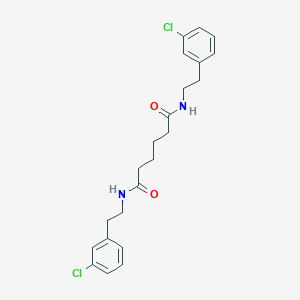 molecular formula C22H26Cl2N2O2 B457327 N,N'-bis[2-(3-chlorophenyl)ethyl]hexanediamide 
