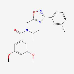 molecular formula C22H25N3O4 B4573278 N-异丙基-3,5-二甲氧基-N-{[3-(3-甲苯基)-1,2,4-恶二唑-5-基]甲基}苯甲酰胺 