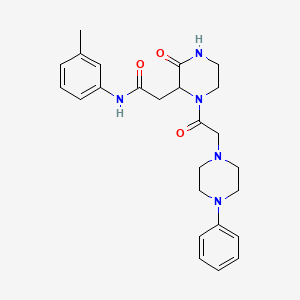 molecular formula C25H31N5O3 B4573284 N-(3-甲基苯基)-2-{3-氧代-1-[(4-苯基-1-哌嗪基)乙酰]-2-哌嗪基}乙酰胺 