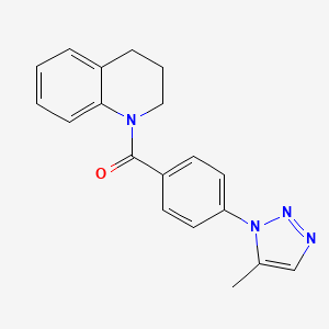 molecular formula C19H18N4O B4573290 1-[4-(5-甲基-1H-1,2,3-三唑-1-基)苯甲酰]-1,2,3,4-四氢喹啉 