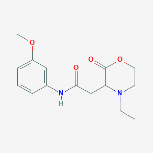 molecular formula C15H20N2O4 B4573304 2-(4-乙基-2-氧代-3-吗啉基)-N-(3-甲氧基苯基)乙酰胺 