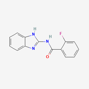 molecular formula C14H10FN3O B4573314 N-1H-苯并咪唑-2-基-2-氟苯甲酰胺 