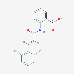 molecular formula C15H10Cl2N2O3 B457332 (2E)-3-(2,6-dichlorophenyl)-N-(2-nitrophenyl)prop-2-enamide 
