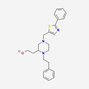 molecular formula C24H29N3OS B4573345 2-{1-(2-苯乙基)-4-[(2-苯基-1,3-噻唑-5-基)甲基]-2-哌嗪基}乙醇 