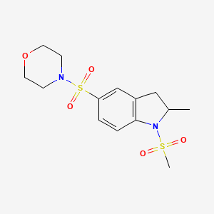 2-methyl-1-(methylsulfonyl)-5-(morpholin-4-ylsulfonyl)-2,3-dihydro-1H-indole