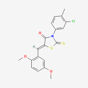 (5Z)-3-(3-chloro-4-methylphenyl)-5-(2,5-dimethoxybenzylidene)-2-thioxo-1,3-thiazolidin-4-one