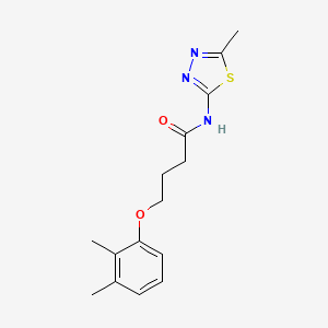 molecular formula C15H19N3O2S B4573369 4-(2,3-dimethylphenoxy)-N-(5-methyl-1,3,4-thiadiazol-2-yl)butanamide 