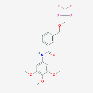 molecular formula C20H21F4NO5 B457338 3-[(2,2,3,3-tetrafluoropropoxy)methyl]-N-(3,4,5-trimethoxyphenyl)benzamide 