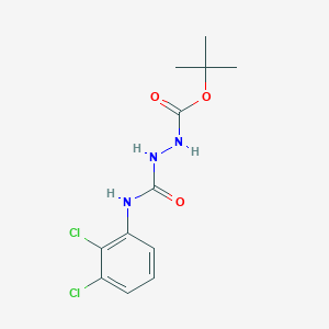 molecular formula C12H15Cl2N3O3 B4573382 叔丁基 2-{[(2,3-二氯苯基)氨基]羰基}肼基甲酸酯 