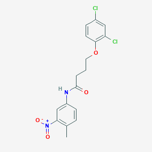 molecular formula C17H16Cl2N2O4 B457339 4-(2,4-dichlorophenoxy)-N-(4-methyl-3-nitrophenyl)butanamide 