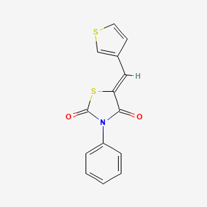 (5Z)-3-phenyl-5-(thiophen-3-ylmethylidene)-1,3-thiazolidine-2,4-dione