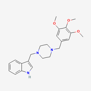 molecular formula C23H29N3O3 B4573403 3-{[4-(3,4,5-三甲氧基苄基)-1-哌嗪基]甲基}-1H-吲哚 