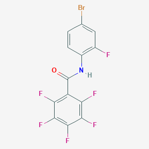 molecular formula C13H4BrF6NO B457341 N-(4-bromo-2-fluorophenyl)-2,3,4,5,6-pentafluorobenzamide 