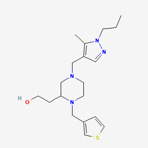 2-[4-[(5-methyl-1-propyl-1H-pyrazol-4-yl)methyl]-1-(3-thienylmethyl)-2-piperazinyl]ethanol