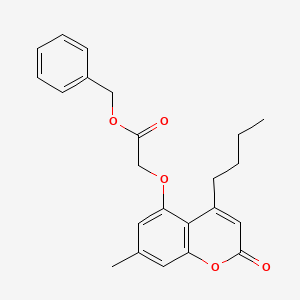 molecular formula C23H24O5 B4573437 苯甲酸[(4-丁基-7-甲基-2-氧代-2H-色满-5-基)氧基]乙酸酯 