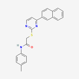 N~1~-(4-METHYLPHENYL)-2-{[4-(2-NAPHTHYL)-2-PYRIMIDINYL]SULFANYL}ACETAMIDE