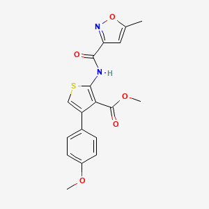 molecular formula C18H16N2O5S B4573458 4-(4-甲氧基苯基)-2-{[(5-甲基-3-异恶唑基)羰基]氨基}-3-噻吩甲酸甲酯 