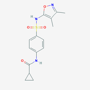 N-(4-{[(3,4-dimethyl-5-isoxazolyl)amino]sulfonyl}phenyl)cyclopropanecarboxamide