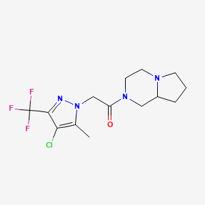 2-{[4-chloro-5-methyl-3-(trifluoromethyl)-1H-pyrazol-1-yl]acetyl}octahydropyrrolo[1,2-a]pyrazine