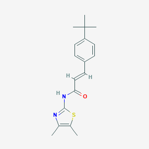molecular formula C18H22N2OS B457351 3-(4-tert-butylphenyl)-N-(4,5-dimethyl-1,3-thiazol-2-yl)acrylamide 
