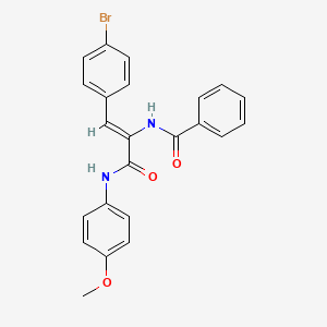 molecular formula C23H19BrN2O3 B4573514 3-(4-Bromophenyl)-N-(4-methoxyphenyl)-2-(phenylformamido)prop-2-enamide 