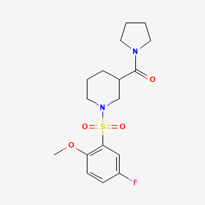 1-(5-FLUORO-2-METHOXYBENZENESULFONYL)-3-(PYRROLIDINE-1-CARBONYL)PIPERIDINE