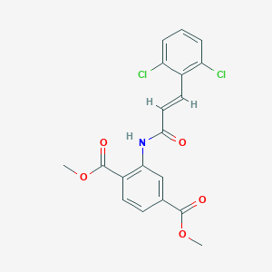 molecular formula C19H15Cl2NO5 B457353 Dimethyl 2-{[3-(2,6-dichlorophenyl)acryloyl]amino}terephthalate 