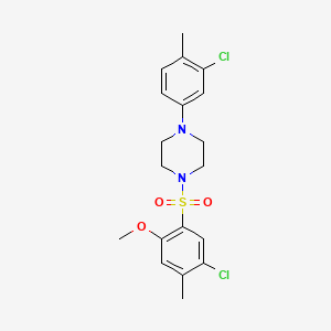 1-(5-Chloro-2-methoxy-4-methylbenzenesulfonyl)-4-(3-chloro-4-methylphenyl)piperazine