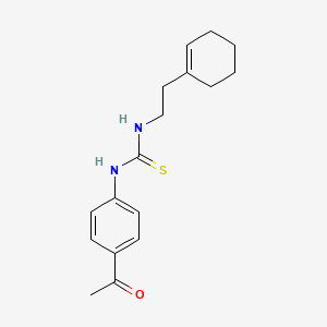 molecular formula C17H22N2OS B4573575 N-(4-acetylphenyl)-N'-[2-(1-cyclohexen-1-yl)ethyl]thiourea 