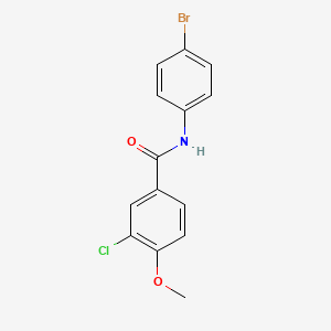 molecular formula C14H11BrClNO2 B4573587 N-(4-溴苯基)-3-氯-4-甲氧基苯甲酰胺 