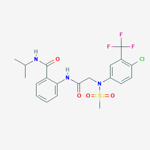 2-({N-[4-chloro-3-(trifluoromethyl)phenyl]-N-(methylsulfonyl)glycyl}amino)-N-(propan-2-yl)benzamide