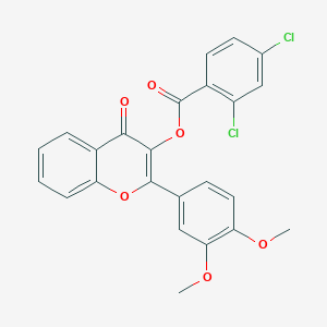 molecular formula C24H16Cl2O6 B4573608 2-(3,4-二甲氧基苯基)-4-氧代-4H-色满-3-基 2,4-二氯苯甲酸酯 