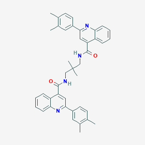molecular formula C41H40N4O2 B457362 2-(3,4-dimethylphenyl)-N-[3-({[2-(3,4-dimethylphenyl)-4-quinolinyl]carbonyl}amino)-2,2-dimethylpropyl]-4-quinolinecarboxamide 