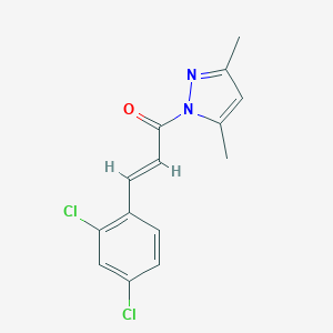 molecular formula C14H12Cl2N2O B457363 1-[3-(2,4-dichlorophenyl)acryloyl]-3,5-dimethyl-1H-pyrazole 