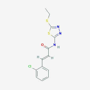 molecular formula C13H12ClN3OS2 B457365 3-(2-chlorophenyl)-N-[5-(ethylsulfanyl)-1,3,4-thiadiazol-2-yl]acrylamide 