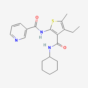 N-[3-(cyclohexylcarbamoyl)-4-ethyl-5-methylthiophen-2-yl]pyridine-3-carboxamide