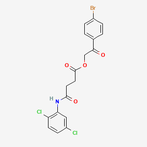 molecular formula C18H14BrCl2NO4 B4573662 2-(4-bromophenyl)-2-oxoethyl 4-[(2,5-dichlorophenyl)amino]-4-oxobutanoate CAS No. 331269-88-6