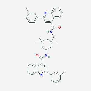 molecular formula C44H44N4O2 B457367 2-(3-methylphenyl)-N-{3,3,5-trimethyl-5-[({[2-(3-methylphenyl)-4-quinolinyl]carbonyl}amino)methyl]cyclohexyl}-4-quinolinecarboxamide 