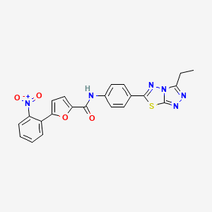 N-[4-(3-ethyl[1,2,4]triazolo[3,4-b][1,3,4]thiadiazol-6-yl)phenyl]-5-(2-nitrophenyl)-2-furamide