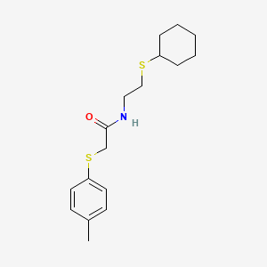 molecular formula C17H25NOS2 B4573683 N-[2-(环己基硫代)乙基]-2-[(4-甲苯基)硫代]乙酰胺 