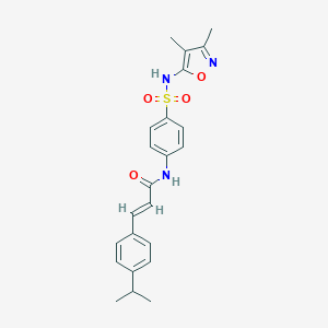 molecular formula C23H25N3O4S B457370 N-(4-{[(3,4-dimethyl-5-isoxazolyl)amino]sulfonyl}phenyl)-3-(4-isopropylphenyl)acrylamide 