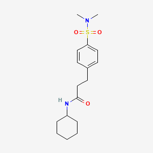 molecular formula C17H26N2O3S B4573719 N-cyclohexyl-3-[4-(dimethylsulfamoyl)phenyl]propanamide 