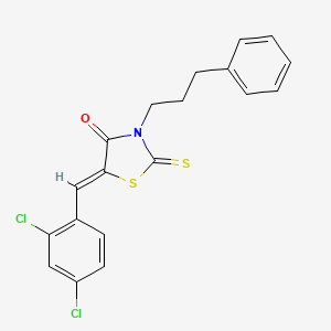 5-(2,4-dichlorobenzylidene)-3-(3-phenylpropyl)-2-thioxo-1,3-thiazolidin-4-one