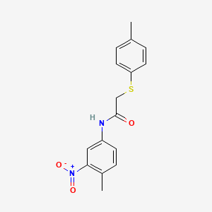 N-(4-methyl-3-nitrophenyl)-2-[(4-methylphenyl)thio]acetamide