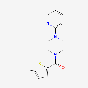 molecular formula C15H17N3OS B4573735 (5-METHYL-2-THIENYL)[4-(2-PYRIDYL)PIPERAZINO]METHANONE 